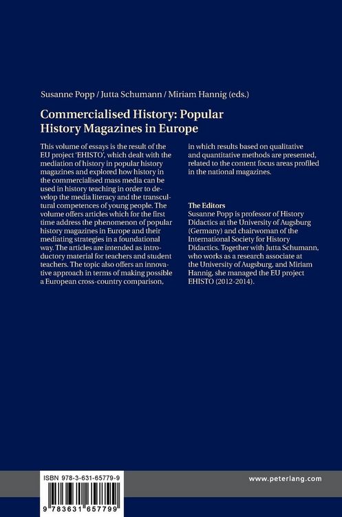 Produktbild: Commercialised History: Popular History Magazines in Europe