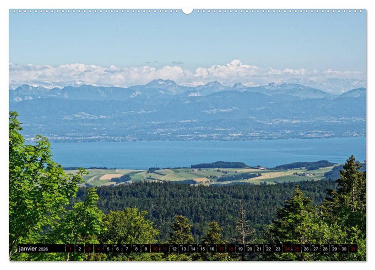 Produktbild: Au fil du temps... Du Jura aux Alpes (Calendrier mural 2026 DIN A2 vertical) calendrier de bureau