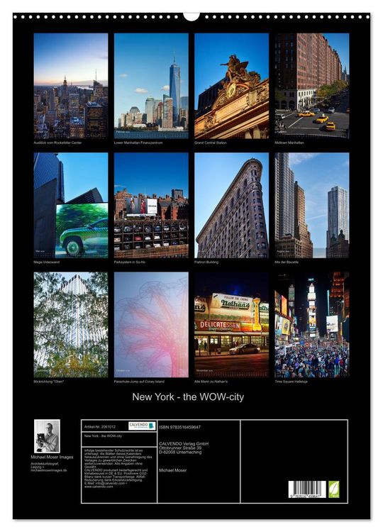 Produktbild: New York - the WOW-city (Wandkalender 2026 DIN A2 hoch), CALVENDO Monatskalender