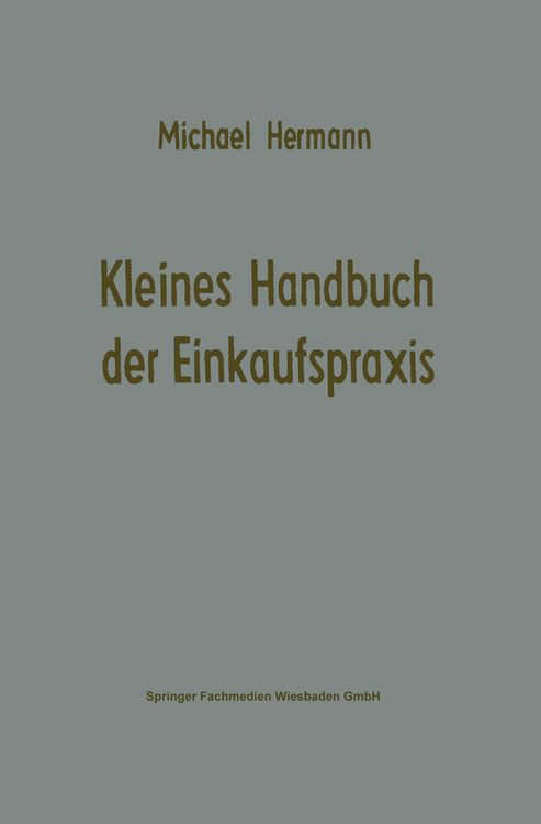 Produktbild: Kleines Handbuch der Einkaufspraxis
