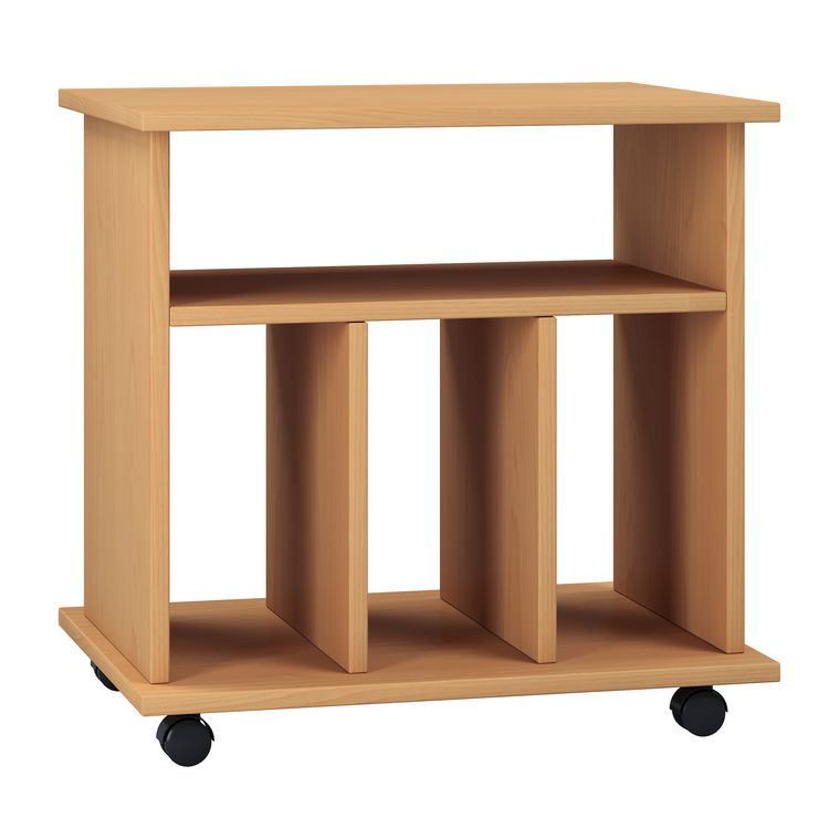 Produktbild: Holz Beistelltisch Couchtisch Rollen Tabina