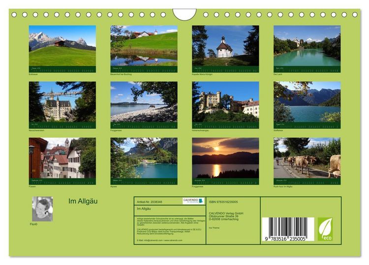 Produktbild: Im Allg&auml;u (Wandkalender 2026 DIN A4 quer), CALVENDO Monatskalender