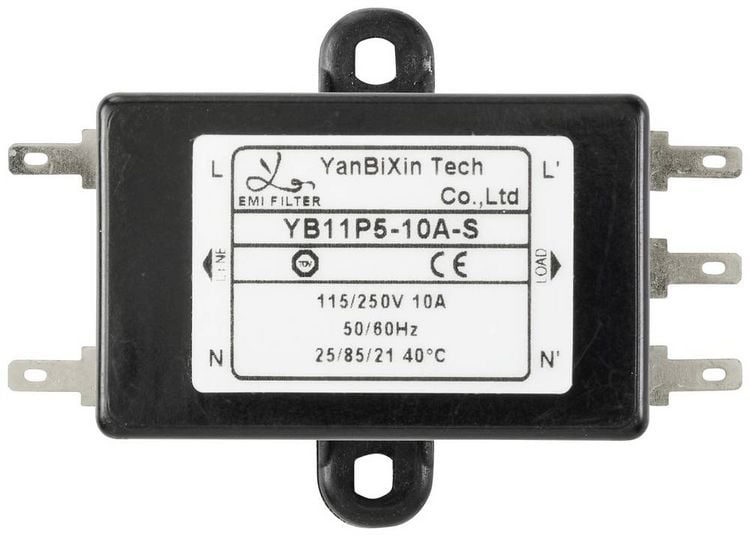 Produktbild: TRU COMPONENTS TC-10471952 Netzfilter 250 V/AC 10A 0.3 mH (L x B x H) 68 x 50 x 25mm 1St.
