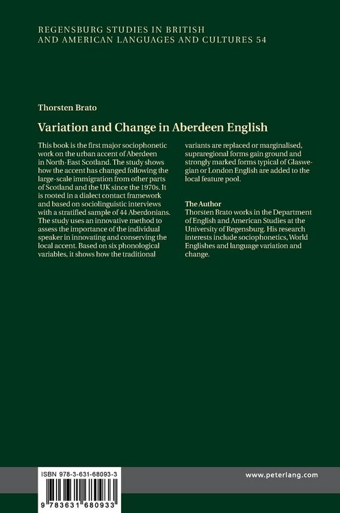 Produktbild: Variation and Change in Aberdeen English
