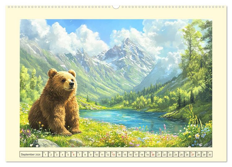 Produktbild: Willkommen im Wunderwald. Zauberhafte Abenteuer mit tierischen Freunden (Wandkalender 2026 DIN A2 quer), CALVENDO Monatskalender
