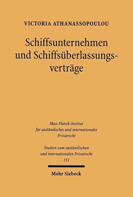 Produktbild: Schiffsunternehmen und Schiffs&uuml;berlassungsvertr&auml;ge