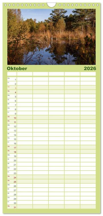 Produktbild: Familienplaner 2026 - Hohes Moor Oldendorf mit 5 Spalten (Wandkalender, 21 x 45 cm) CALVENDO