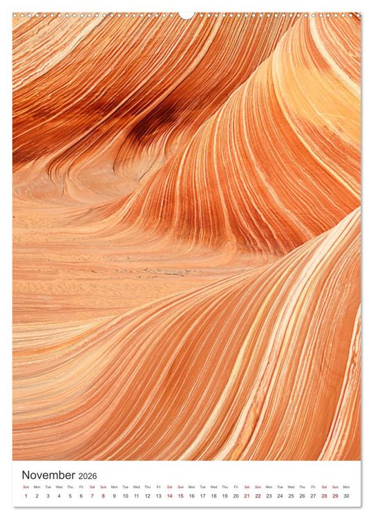 Produktbild: Paria Canyon The Wave (Wall Calendar 2026 DIN A2 portrait), CALVENDO 12 Month Wall Calendar
