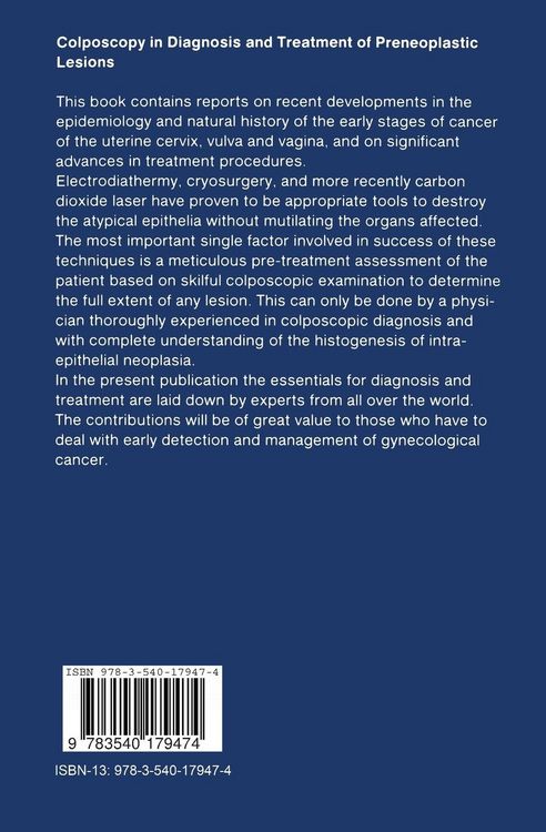 Produktbild: Colposcopy in Diagnosis and Treatment of Preneoplastic Lesions