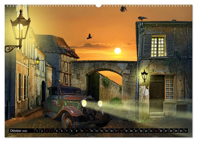Produktbild: Oldtimer Romantik (Wandkalender 2026 DIN A2 quer), CALVENDO Monatskalender