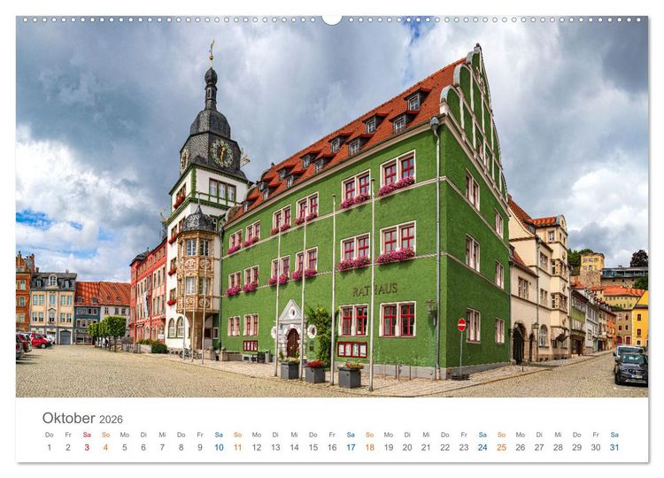Produktbild: Rudolstadt - im Tal der Saale (hochwertiger Premium Wandkalender 2026 DIN A2 quer), Kunstdruck in Hochglanz