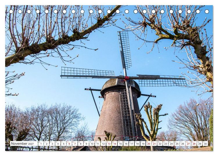 Produktbild: Besondere Windm&uuml;hlen am Niederrhein (Tischkalender 2027 DIN A5 quer), CALVENDO Monatskalender
