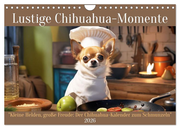 Produktbild: Lustige Chihuahua-Momente (Wandkalender 2026 DIN A4 quer), CALVENDO Monatskalender