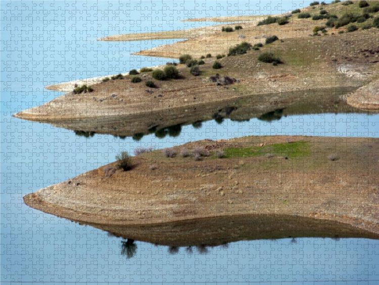 Produktbild: CALVENDO Puzzle Stausee Hansali | 1000 Teile Lege-Gr&ouml;&szlig;e 64x48cm Foto-Puzzle f&uuml;r gl&uuml;ckliche Stunden