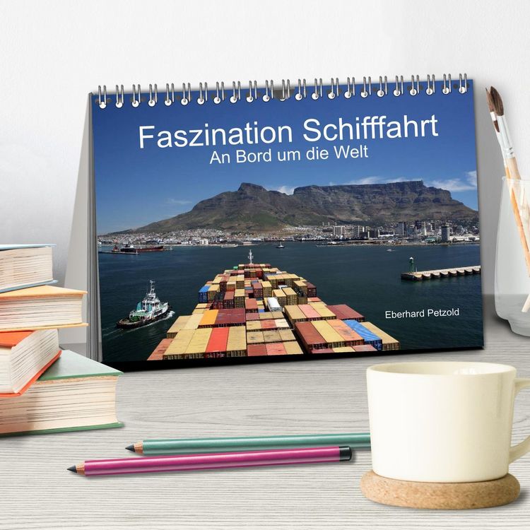 Produktbild: Faszination Schifffahrt &ndash; An Bord um die Welt (Tischkalender 2026 DIN A5 quer), CALVENDO Monatskalender