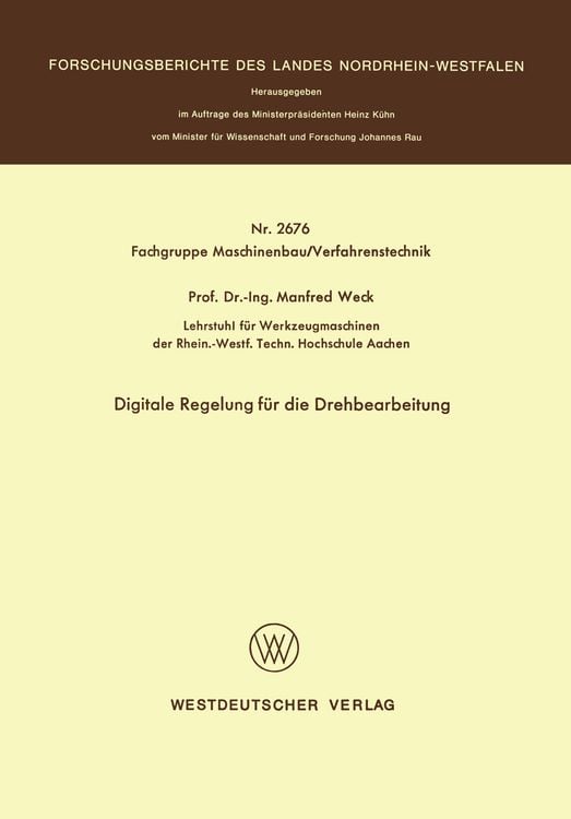 Bild vom Artikel Digitale Regelung für die Drehbearbeitung vom Autor Manfred Weck