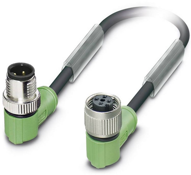 Produktbild: Phoenix Contact 1539460 Sensor-/Aktor-Steckverbinder, konfektioniert M12 Stecker, gewinkelt, Buchse, gewinkelt 15.00 m Polzahl Sensoren: 4 1 St.
