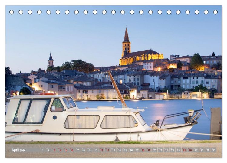 Produktbild: Hausbooturlaub Frankreich - Canal du Midi (Tischkalender 2026 DIN A5 quer), CALVENDO Monatskalender