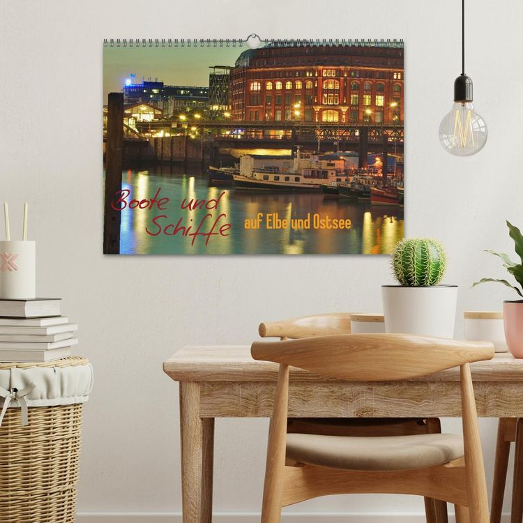 Produktbild: Boote und Schiffe auf Elbe und Ostsee (Wandkalender 2026 DIN A3 quer), CALVENDO Monatskalender