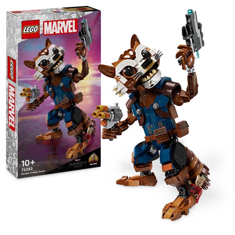 Bild vom Artikel LEGO Marvel 76282 Rocket & Baby Groot, baubares Superhelden–Spielzeug vom Autor 