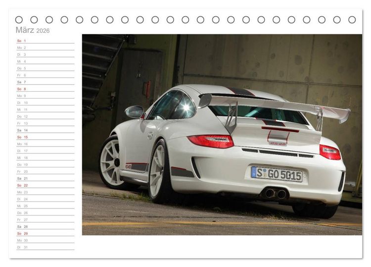 Produktbild: Porsche GT3RS 4,0 (Tischkalender 2026 DIN A5 quer), CALVENDO Monatskalender