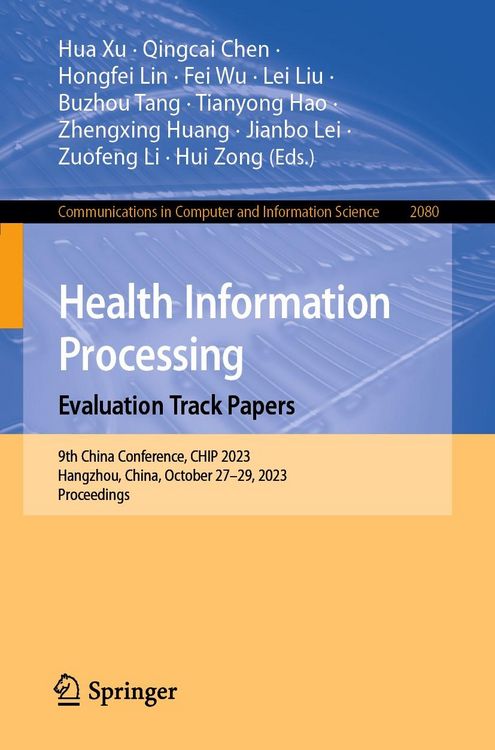 Produktbild: Health Information Processing. Evaluation Track Papers
