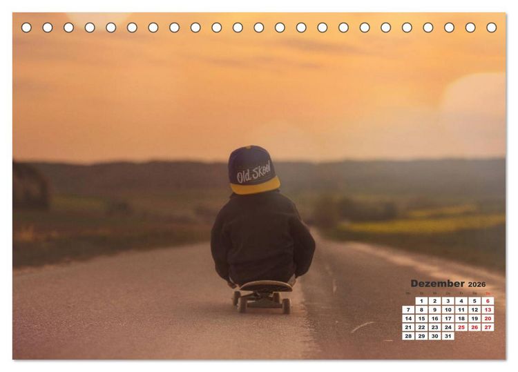 Produktbild: Skater. Skateboarding-Impressionen (Tischkalender 2026 DIN A5 quer), CALVENDO Monatskalender