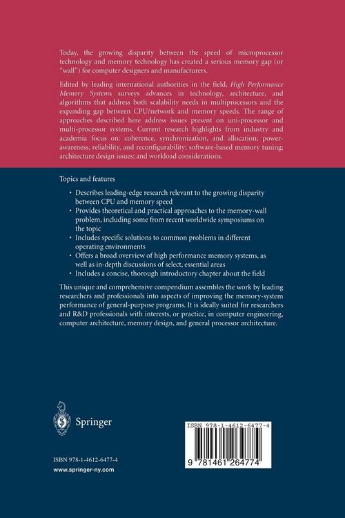 Produktbild: High Performance Memory Systems