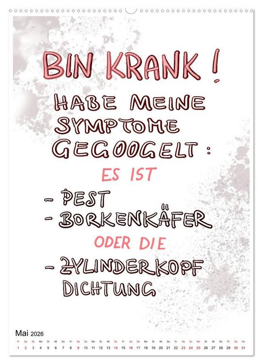 Produktbild: Angesagtes-Spr&uuml;che f&uuml;r alle Lebenslagen (Wandkalender 2026 DIN A2 hoch), CALVENDO Monatskalender