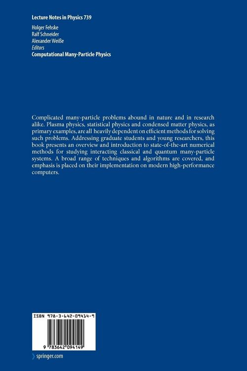 Produktbild: Computational Many-Particle Physics