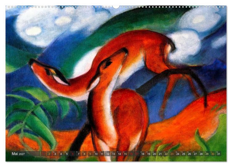 Produktbild: Expressionistische Tierwelten (hochwertiger Premium Wandkalender 2027 DIN A2 quer), Kunstdruck in Hochglanz