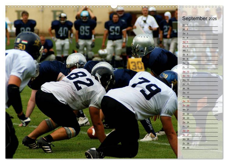 Produktbild: American Football - Touchdown (hochwertiger Premium Wandkalender 2026 DIN A2 quer), Kunstdruck in Hochglanz