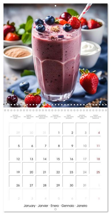 Produktbild: World of smoothies (Wall Calendar 2026 12 &times; 12 Inch) CALVENDO 12 Month Wall Calendar