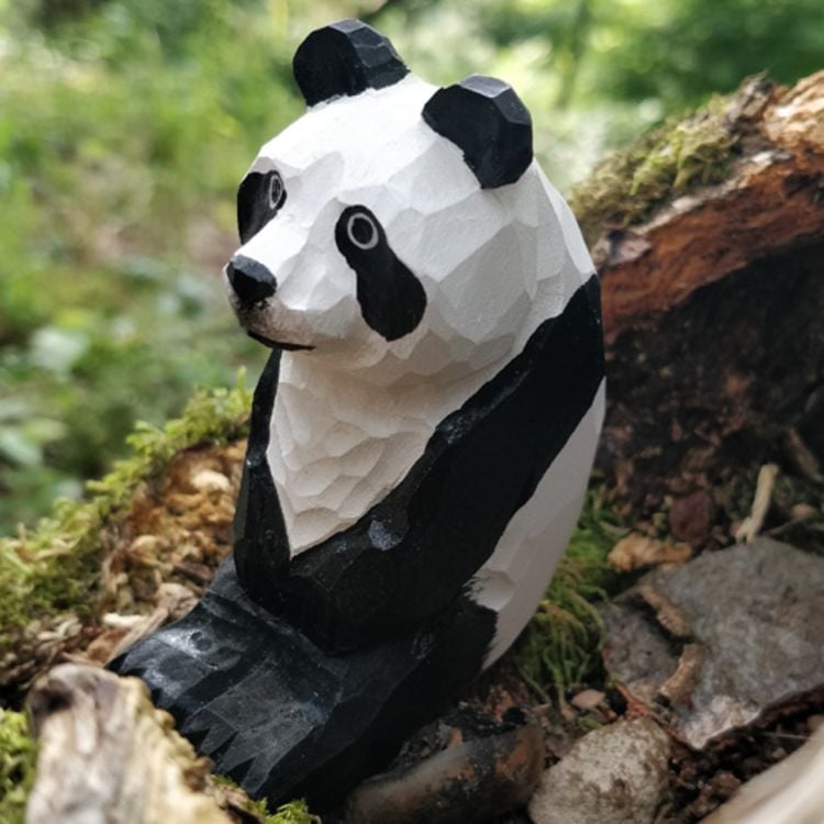 Produktbild: Wudimals A040705 - Panda, Panda, handgeschnitzt aus Holz