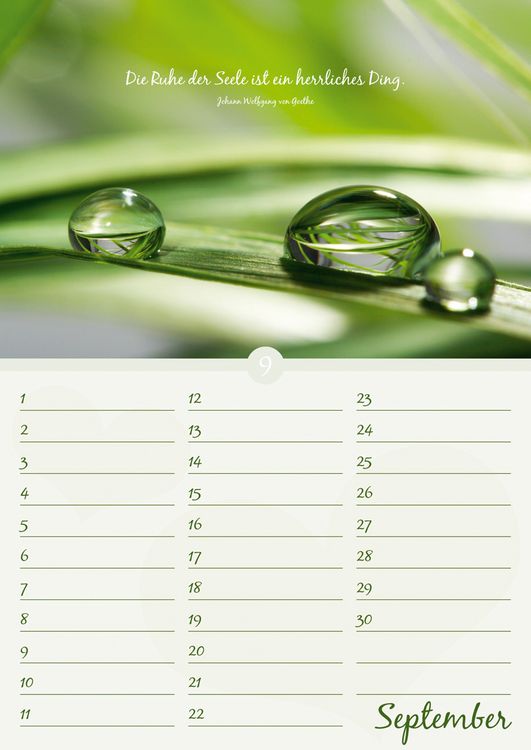 Produktbild: Geburtstagskalender Auszeit f&uuml;r die Seele - immerw&auml;hrend - (21 x 30)