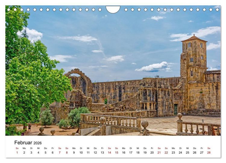 Produktbild: Von Nord nach S&uuml;d - Fahrt &uuml;ber Viseu, Coimbra und Nazar&eacute; (Wandkalender 2026 DIN A4 quer), CALVENDO Monatskalender