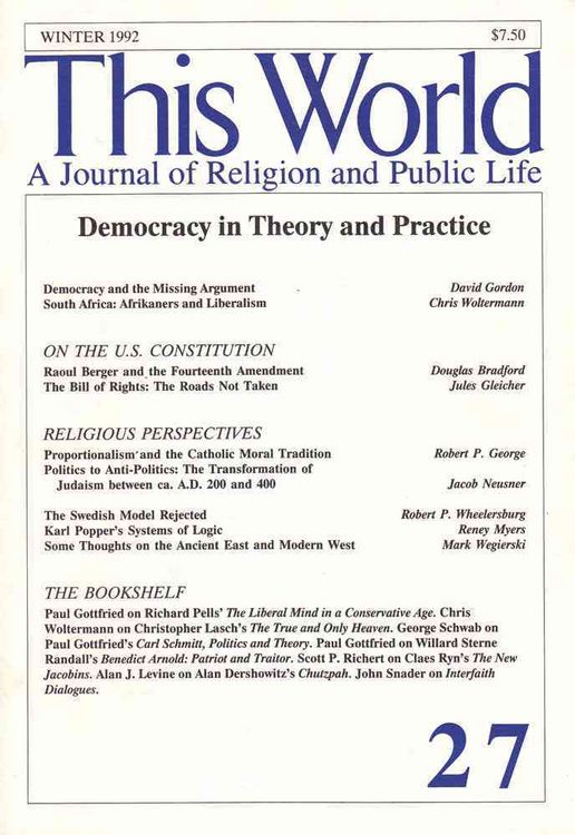 Produktbild: Gottfried, P: Democracy in Theory and Practice