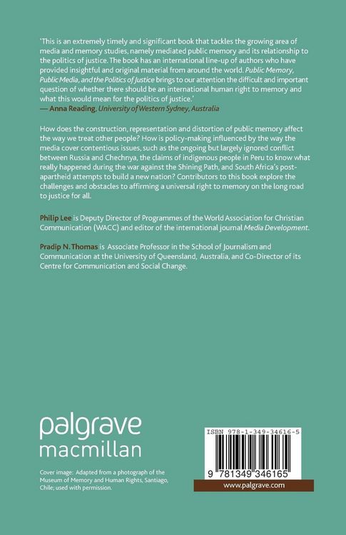 Produktbild: Public Memory, Public Media and the Politics of Justice