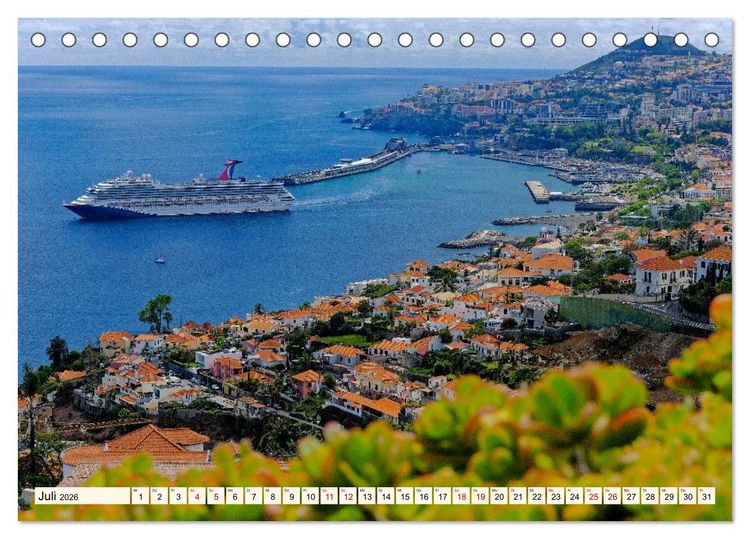 Produktbild: Funchal - Die Hauptstadt von Madeira (Tischkalender 2026 DIN A5 quer), CALVENDO Monatskalender