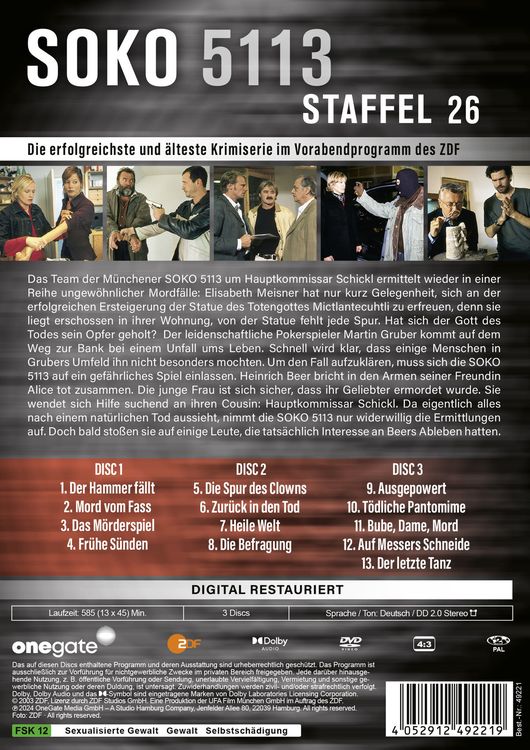 Produktbild: Soko 5113 - Staffel 26 [3 DVDs]
