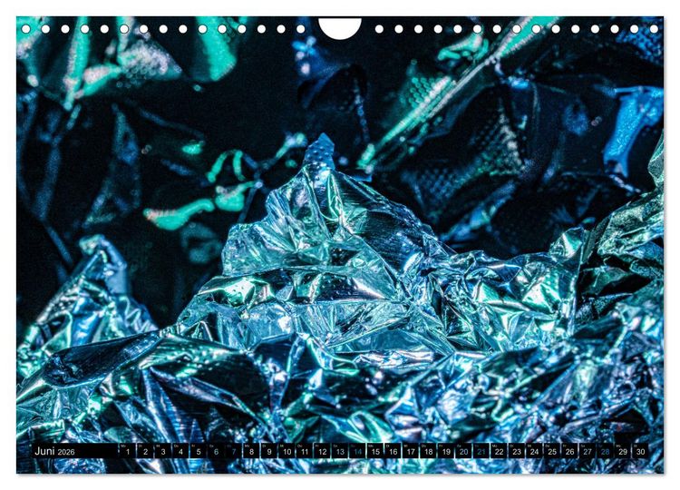 Produktbild: Experimentelle Makrofotografie mit Eisenpulver und Aluminiumfolie (Wandkalender 2026 DIN A4 quer), CALVENDO Monatskalender