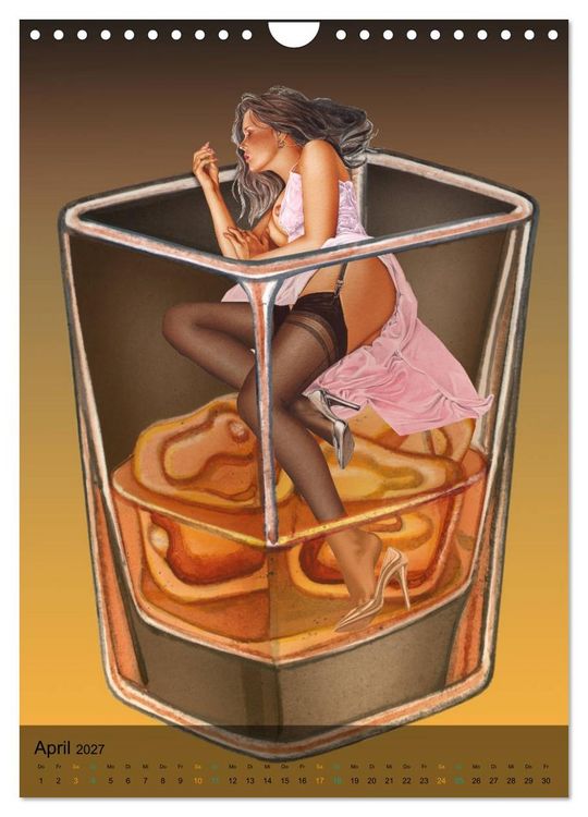 Produktbild: DELIKATESSEN - leckere K&ouml;stlichkeiten & kalorienarme Pin up Illustrationen, Zeichnungen, Grafiken und Malerei der Marke "Burlesque up your wall" von Sara Horwath (Wandkalender 2027 DIN A4 hoch), CALVENDO Monatskalender