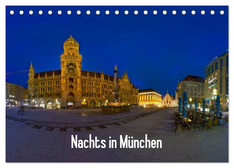 Produktbild: Nachts in M&uuml;nchen (Tischkalender 2026 DIN A5 quer), CALVENDO Monatskalender