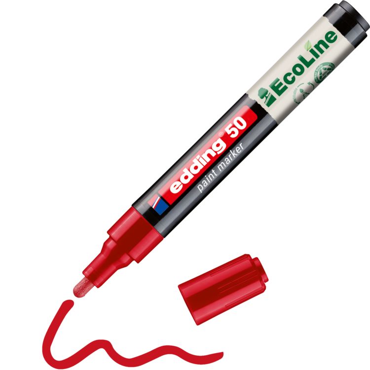Produktbild: Edding 50 EcoLine 4-50-002 Lackmarker Rot 2 mm, 3mm