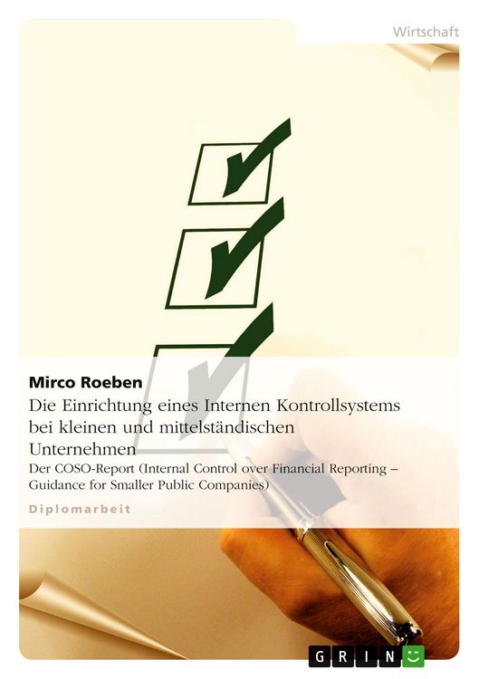 Produktbild: Die Einrichtung eines Internen Kontrollsystems bei kleinen und mittelst&auml;ndischen Unternehmen
