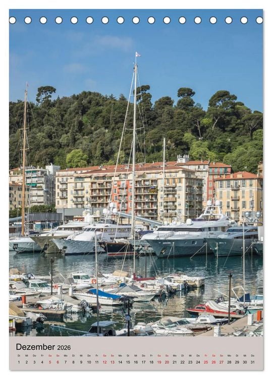 Produktbild: C&Ocirc;TE D&rsquo;AZUR Cannes, Monaco und Nizza (Tischkalender 2026 DIN A5 hoch), CALVENDO Monatskalender