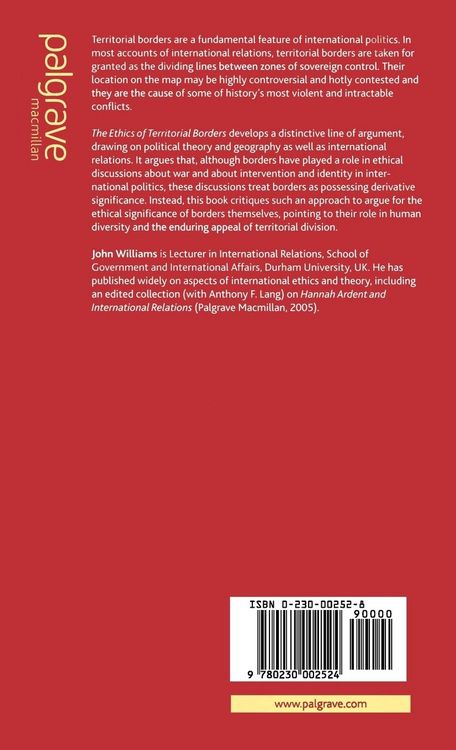 Produktbild: The Ethics of Territorial Borders