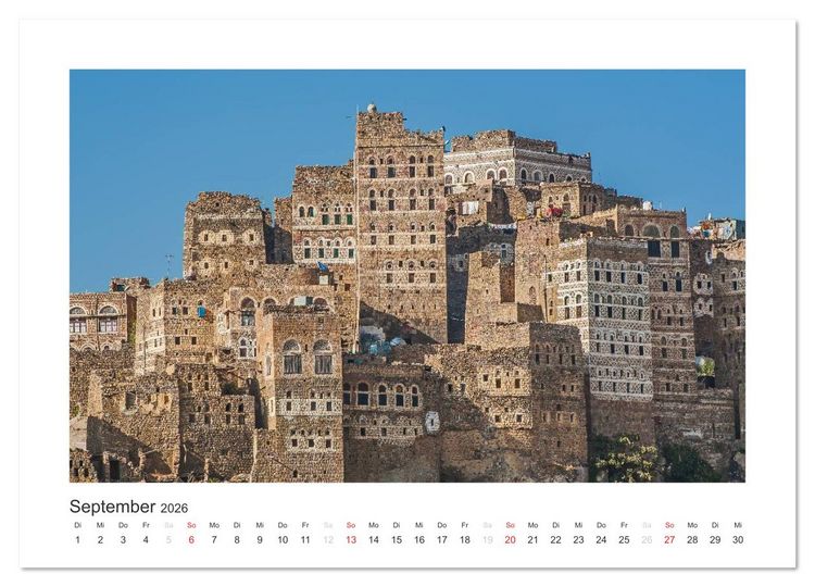 Produktbild: Der Jemen (Wandkalender 2026 DIN A4 quer), CALVENDO Monatskalender