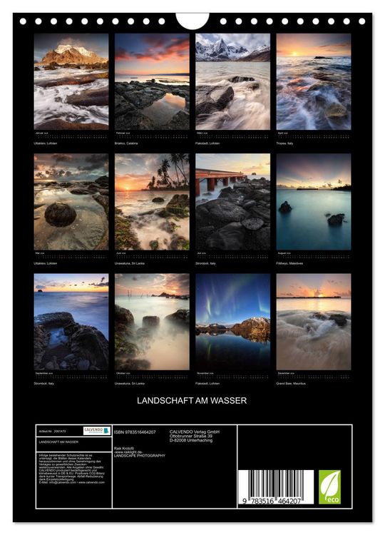 Produktbild: LANDSCHAFT AM WASSER (Wandkalender 2026 DIN A4 hoch), CALVENDO Monatskalender