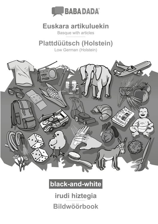 Produktbild: Euskara artikuluekin - Plattd&uuml;&uuml;tsch (Holstein), irudi hiztegia, BW
